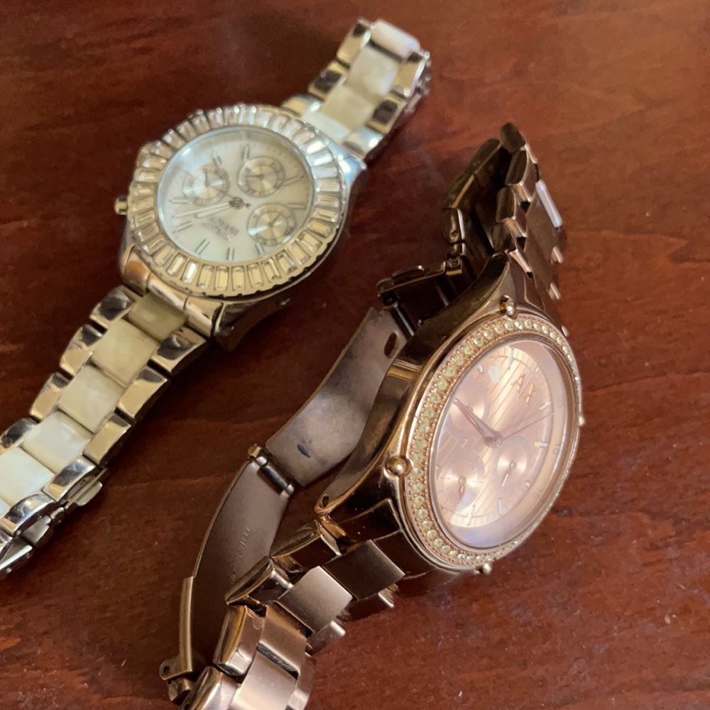 2 watches AX and Invicta female watches